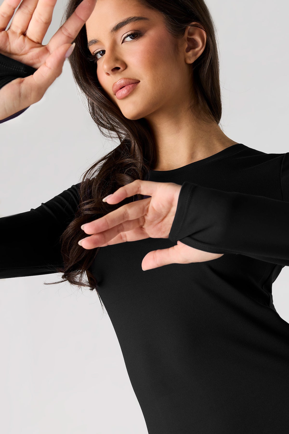 Alt View 4. Active Soft Long Sleeve Top - Black