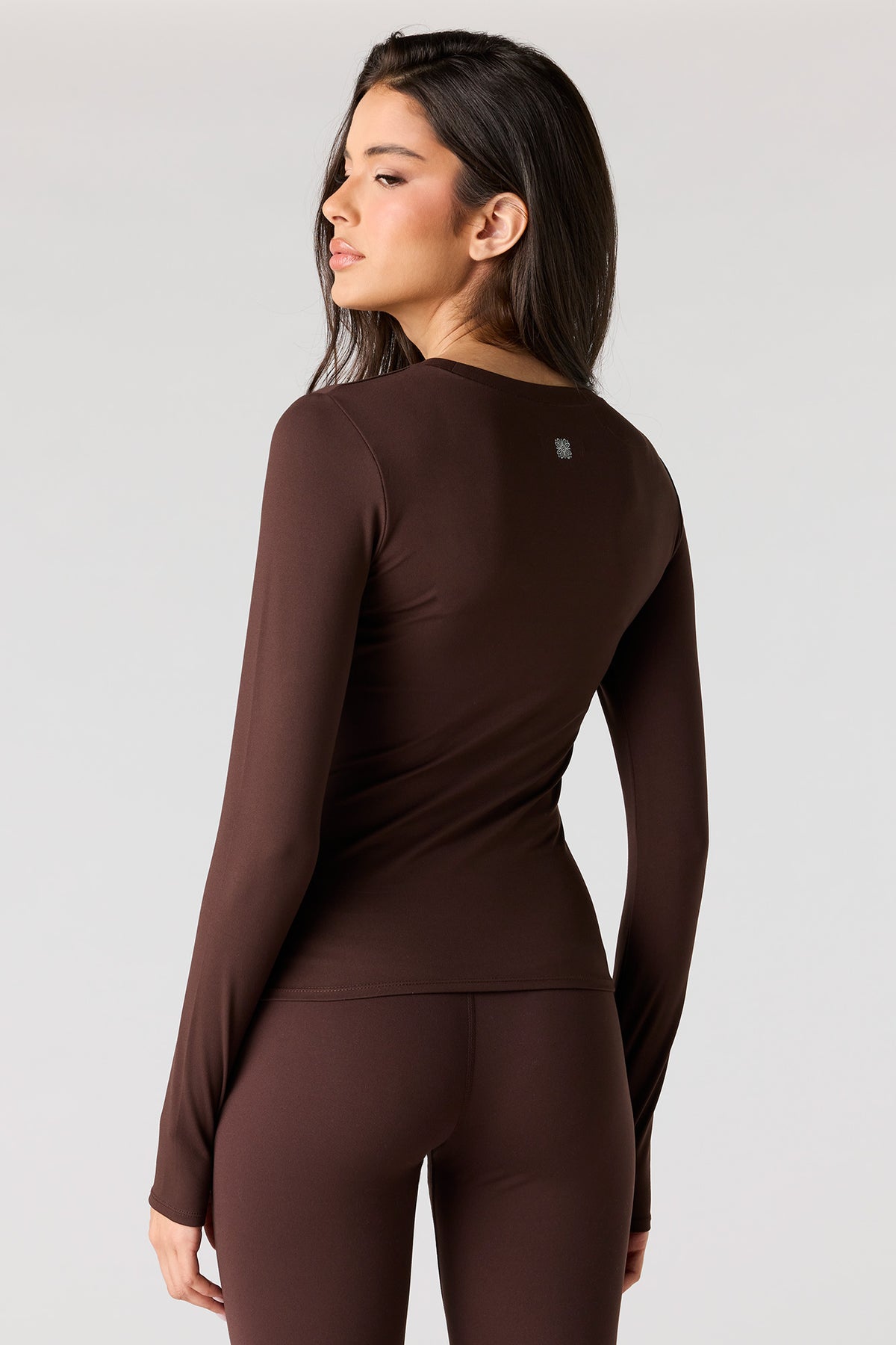Alt View 2. Active Soft Long Sleeve Top - Brown