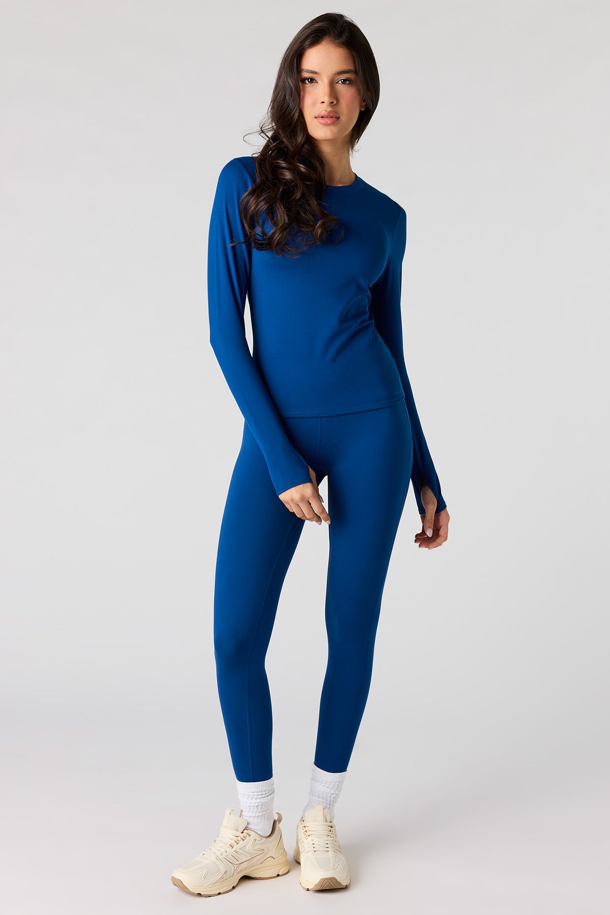 Alt View 3. Active Soft Long Sleeve Top - Navy