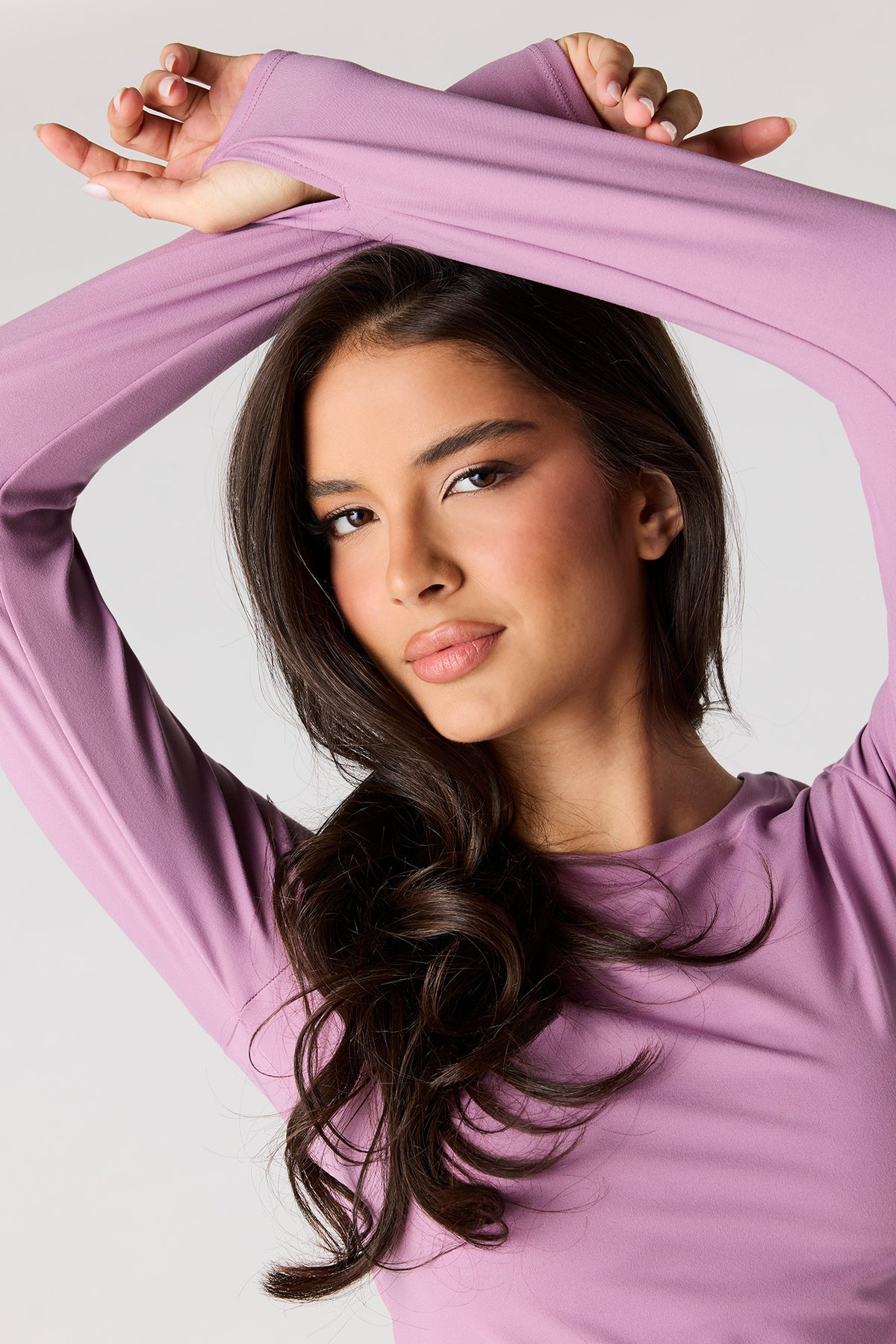 Alt View 4. Active Soft Long Sleeve Top - Purple