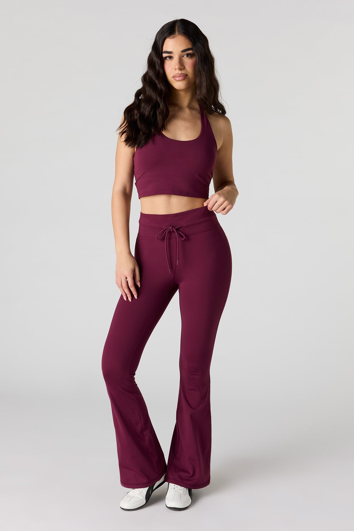 Active Soft Flare Pant - Burgundy