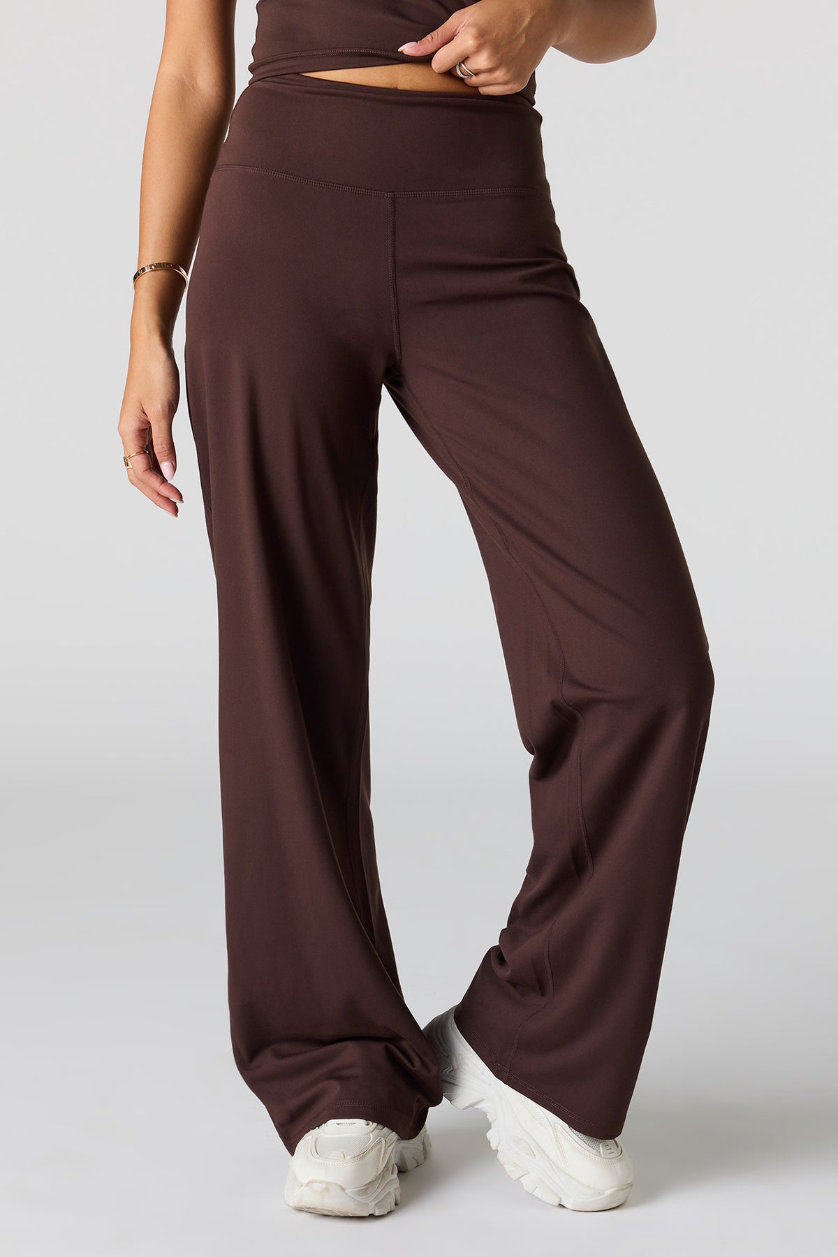 Alt View 2. Active Soft Wide Leg Pant - Brown