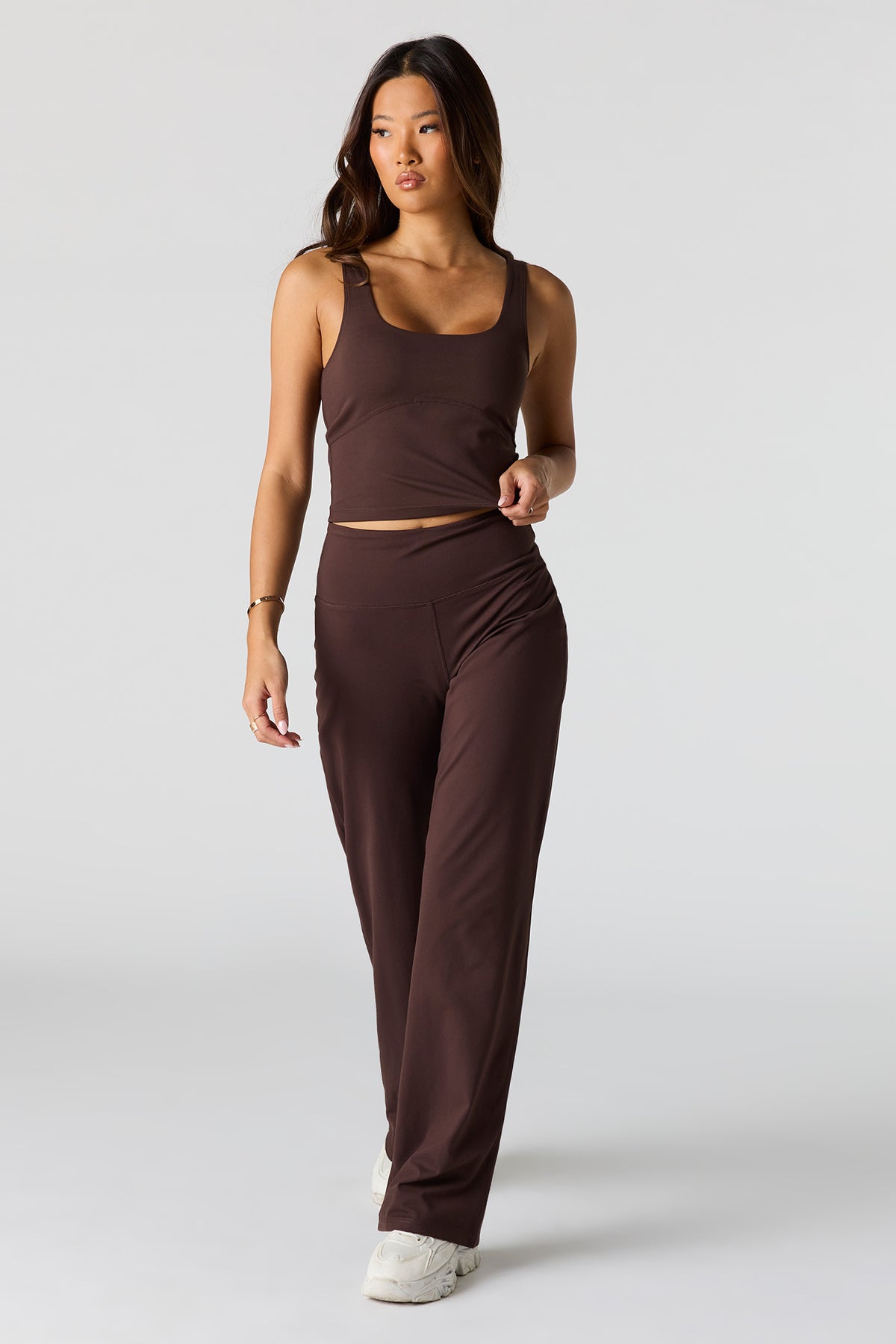 Active Soft Wide Leg Pant - Brown