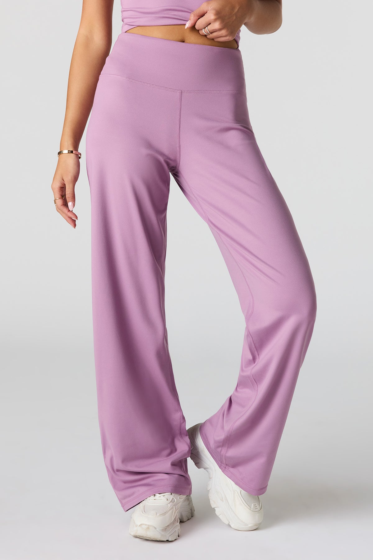 Alt View 2. Active Soft Wide Leg Pant - Purple