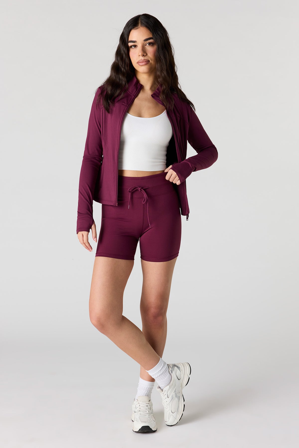 Alt View 3. Active Soft Short 5" - Burgundy