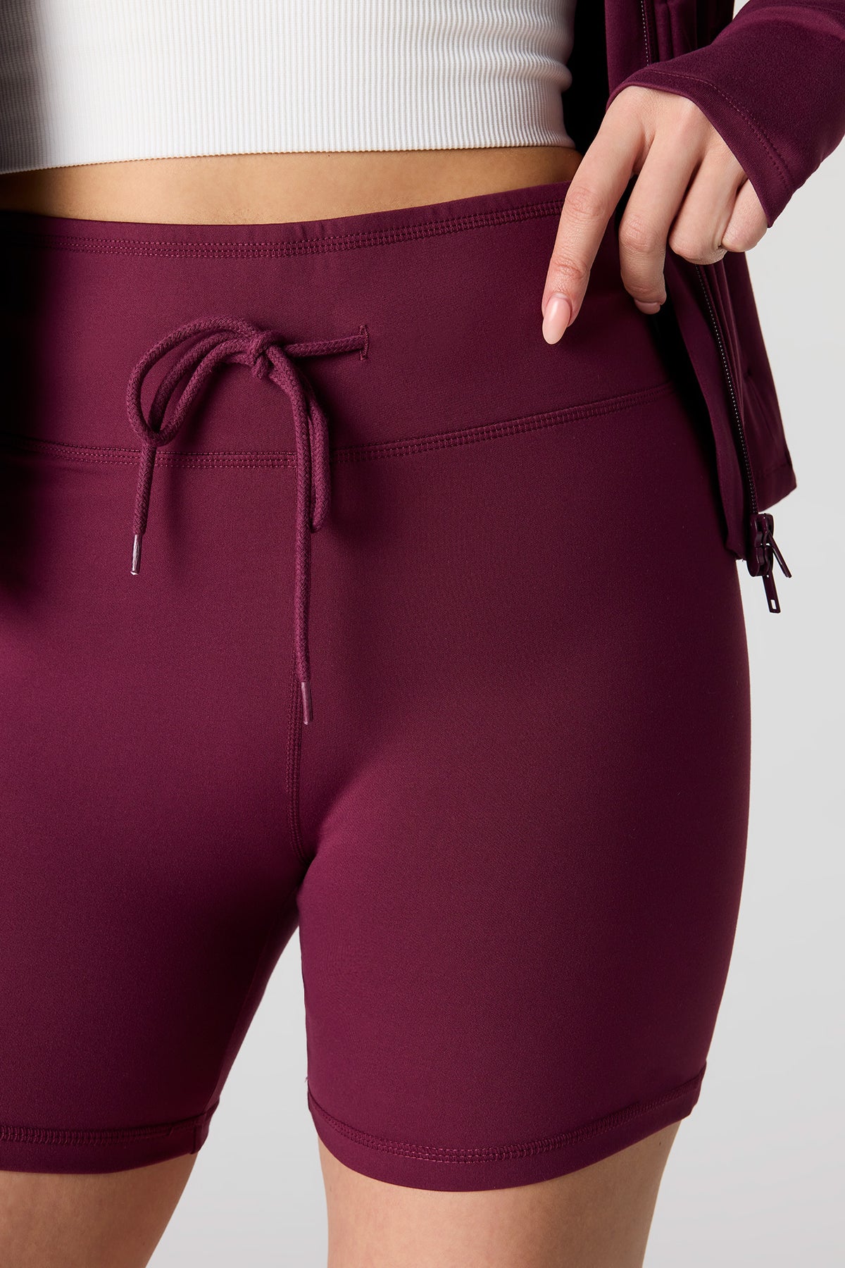 Alt View 4. Active Soft Short 5" - Burgundy