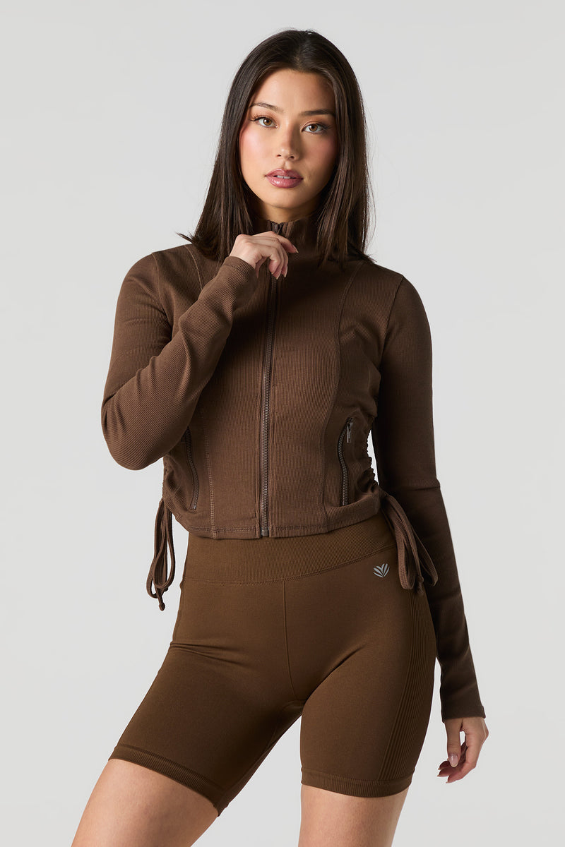 Short sans couture côtelé sur les côtés Active