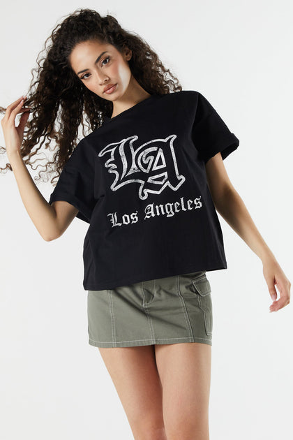 Los Angeles Graphic Boyfriend T-Shirt