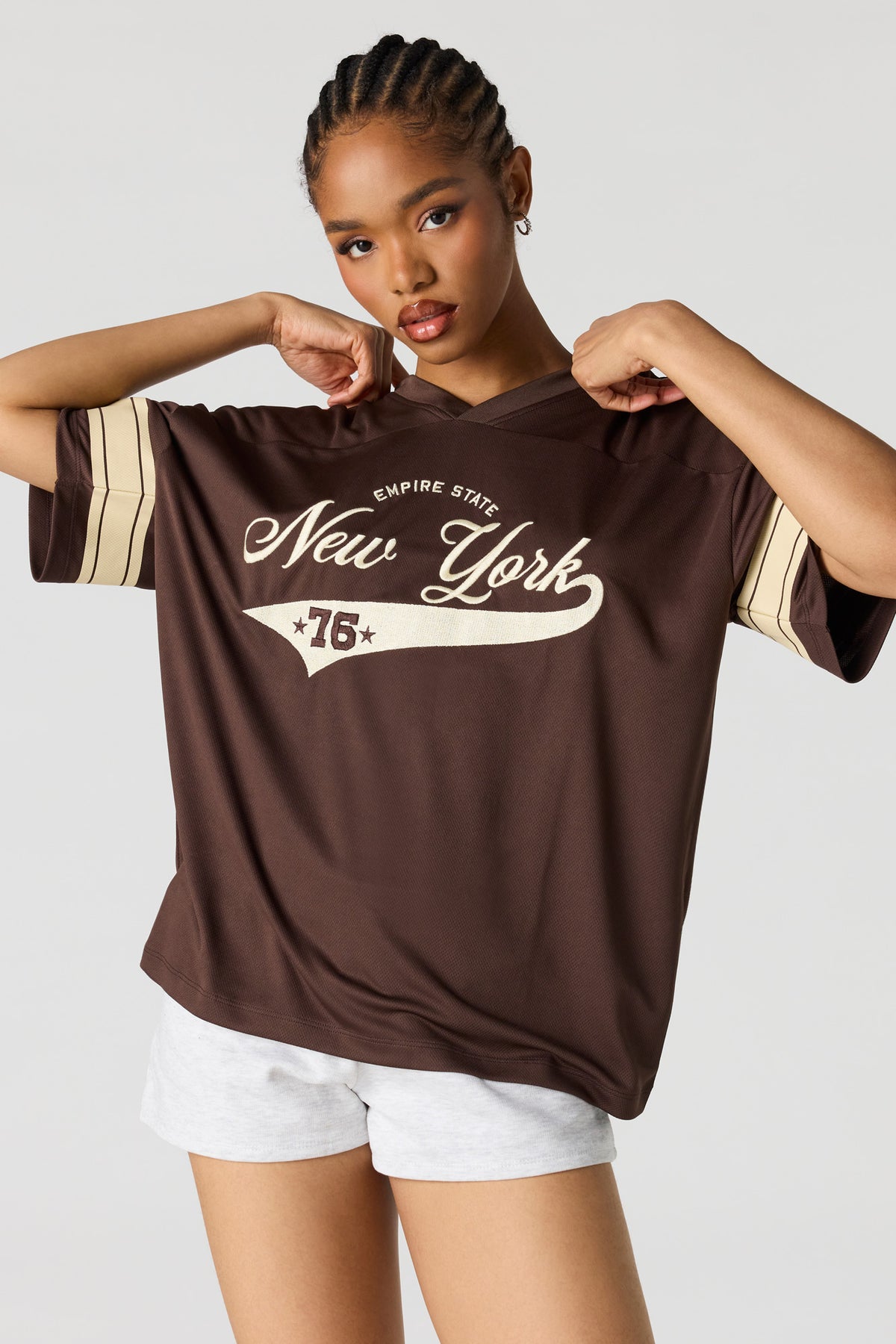 Graphic Oversized T-Shirt - Dark Brown