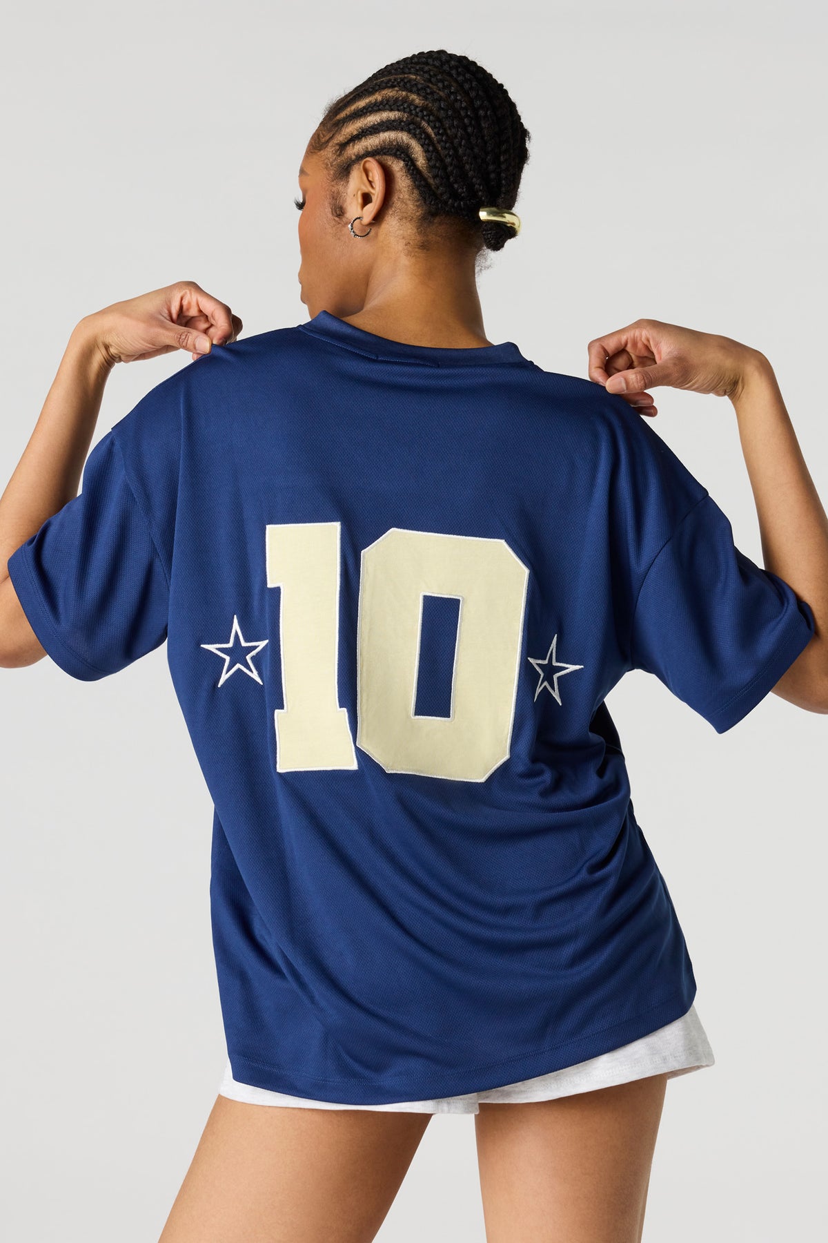Alt View 2. Graphic Oversized T-Shirt - Navy