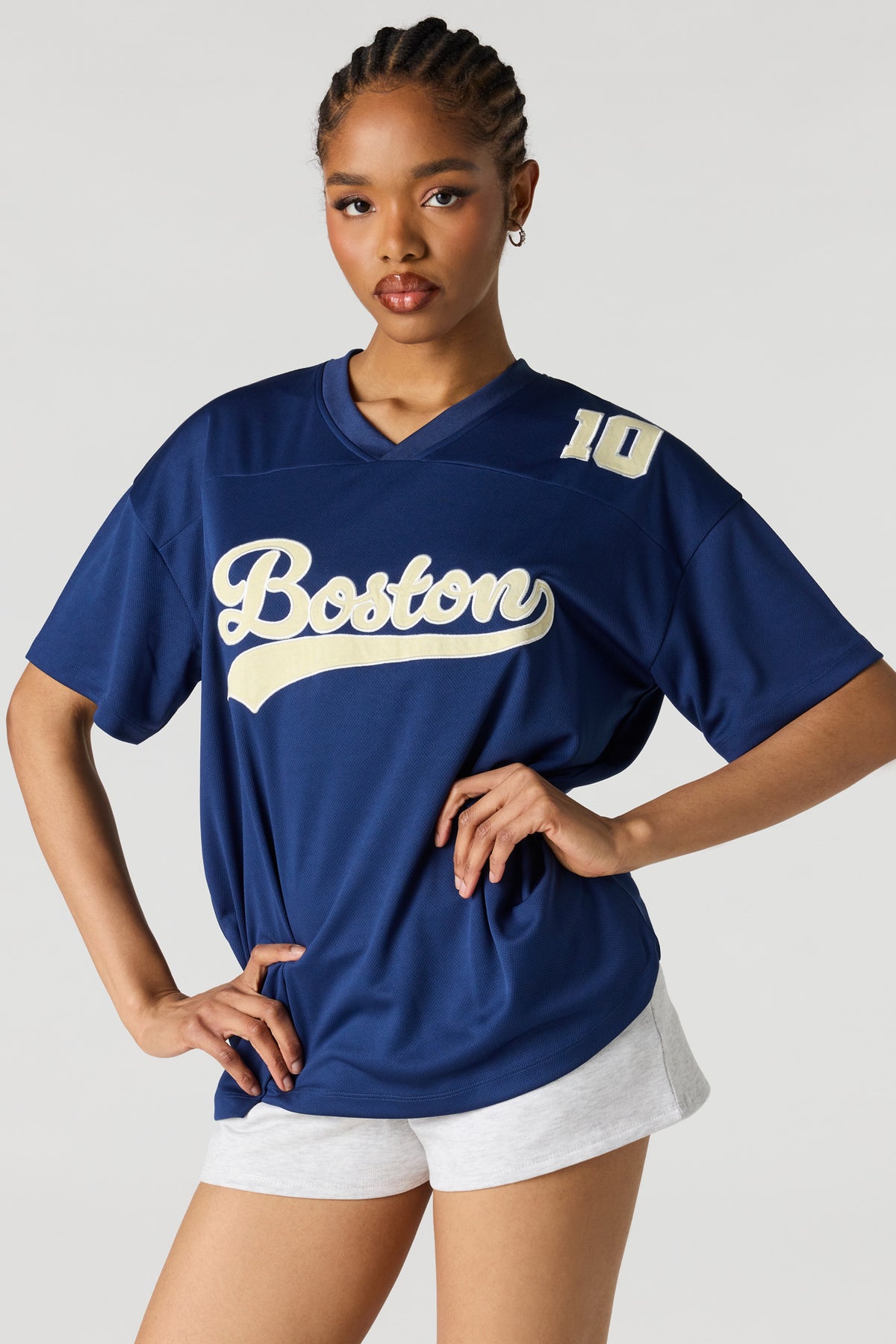 Graphic Oversized T-Shirt - Navy