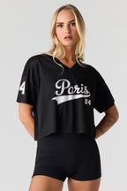 Graphic Boxy Crop Jersey