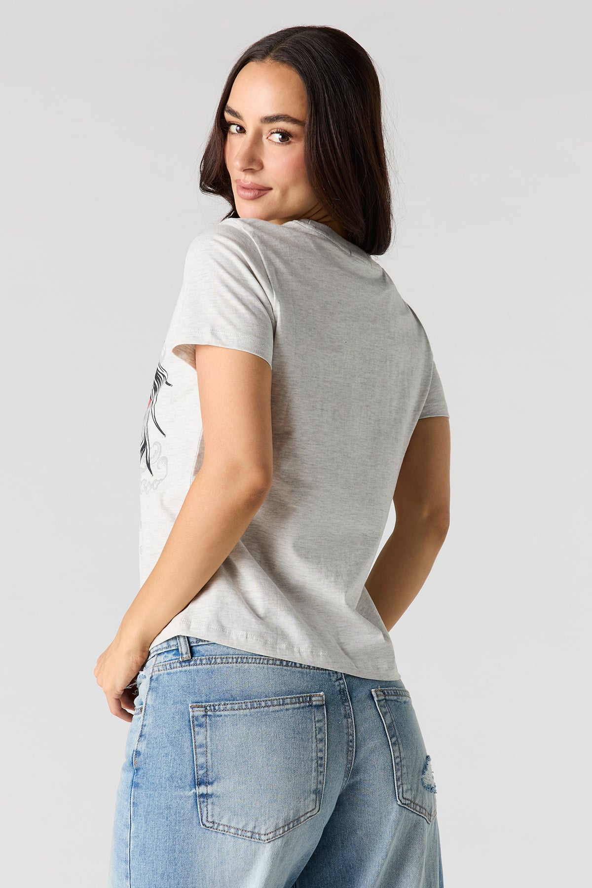 Alt View 2. Graphic Boyfriend T-Shirt - Heather Grey