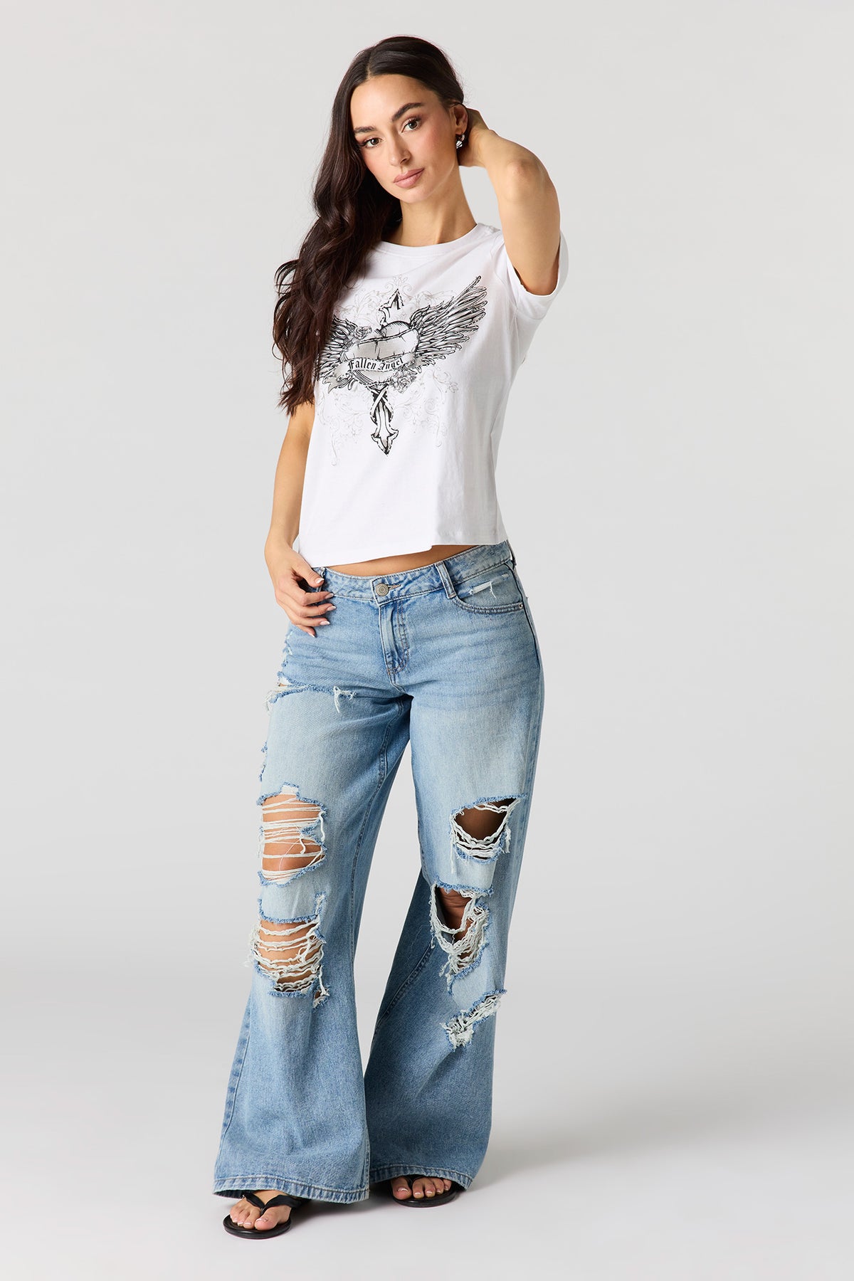 Alt View 3. Graphic Boyfriend T-Shirt - White