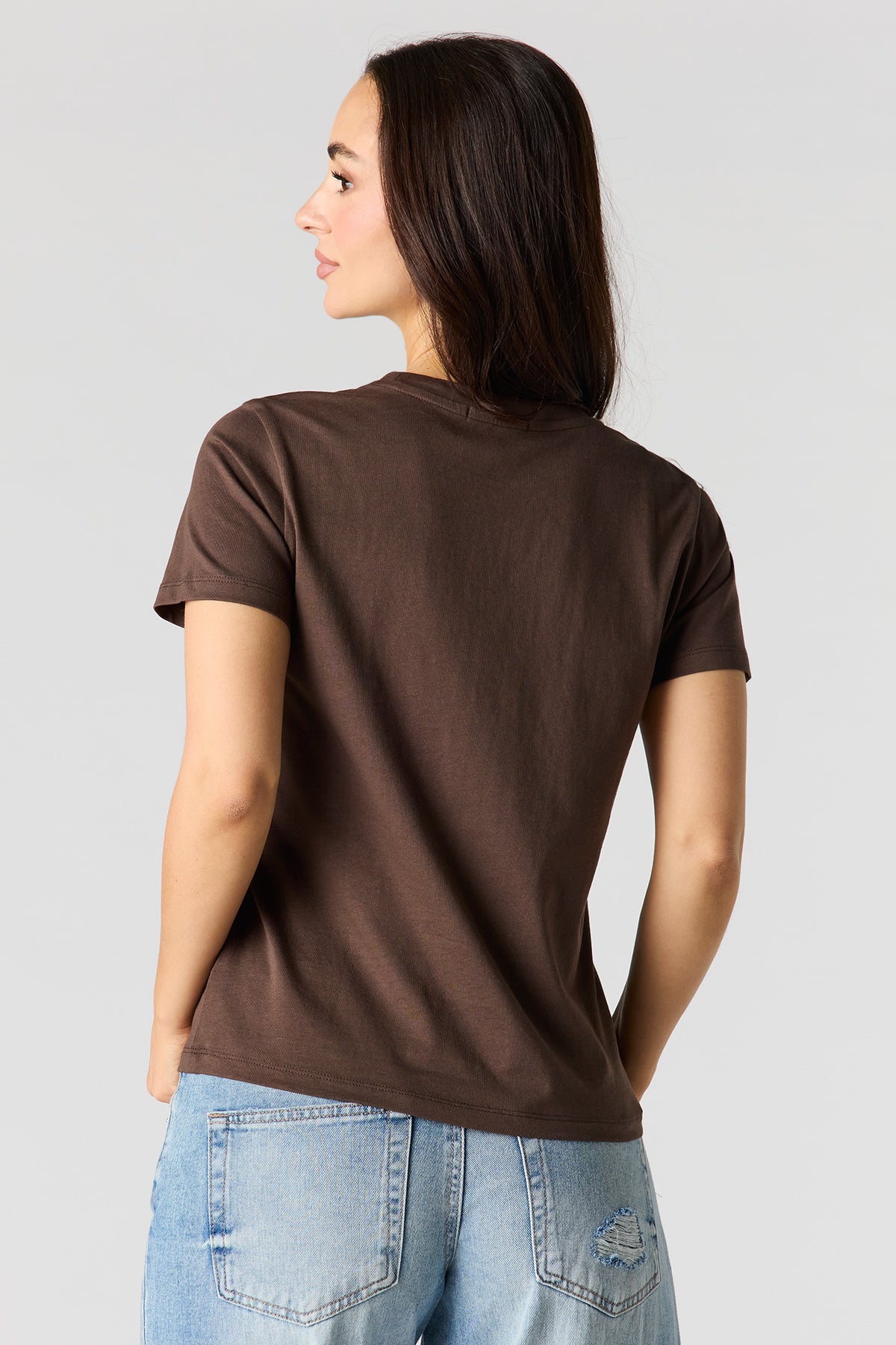 Alt View 2. Graphic Boyfriend T-Shirt - Brown