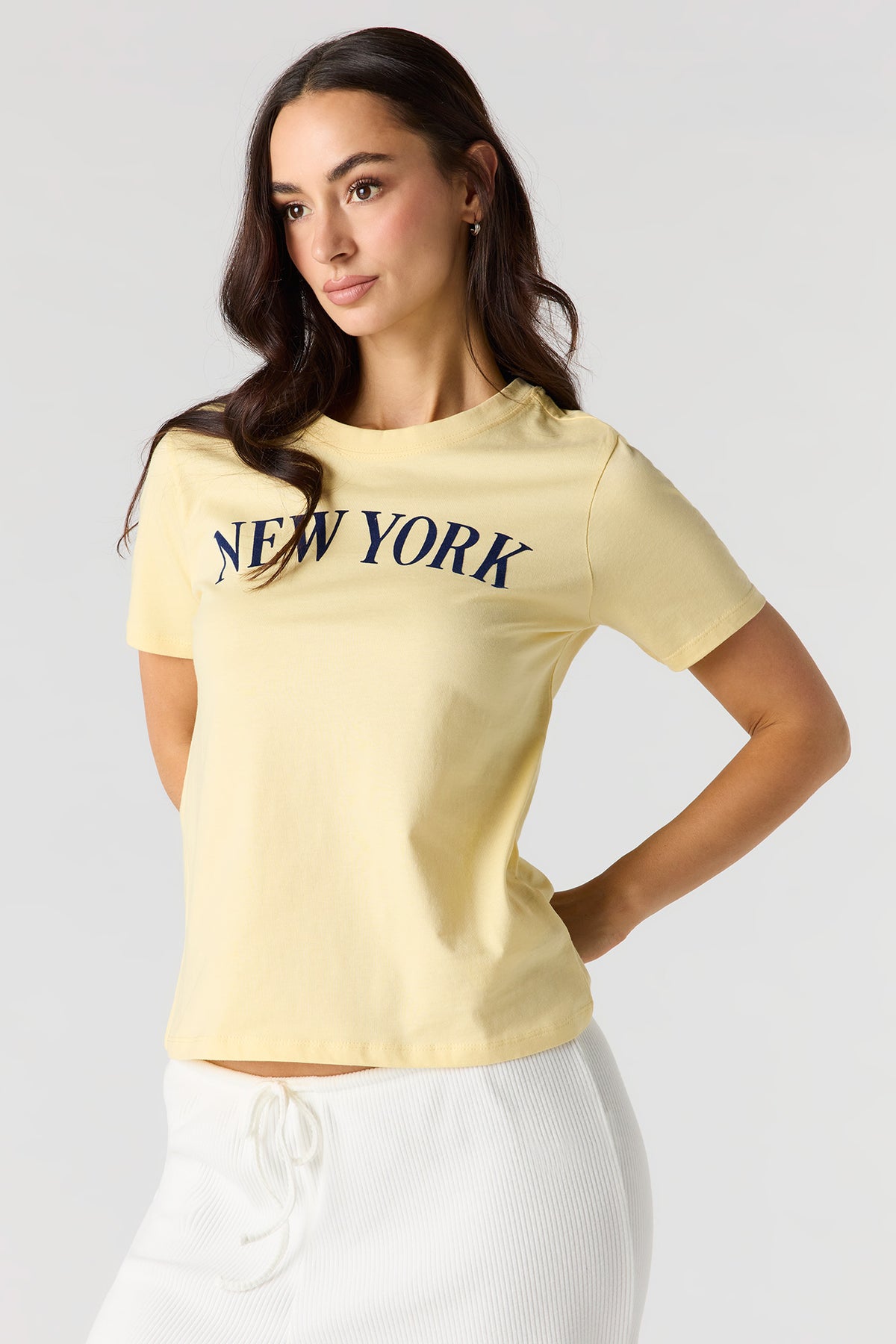 Graphic Boyfriend T-Shirt - Yellow