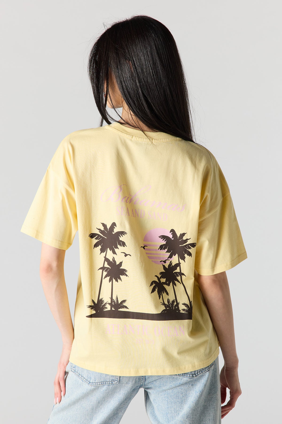 Graphic Oversized T-Shirt - Yellow