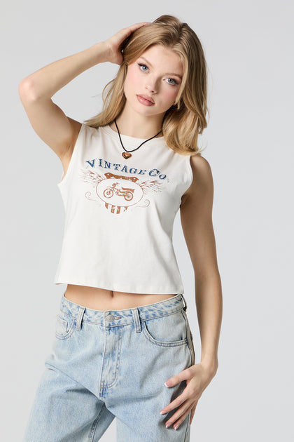 Vintage Co Graphic Cropped Tank