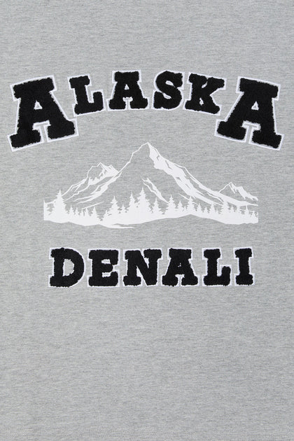 T-shirt surdimensionné avec motif brodé Alaska en chenille