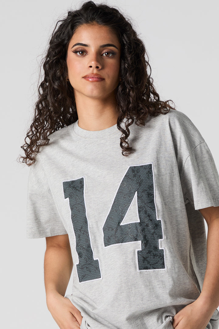 T-shirt en imprimé brodé