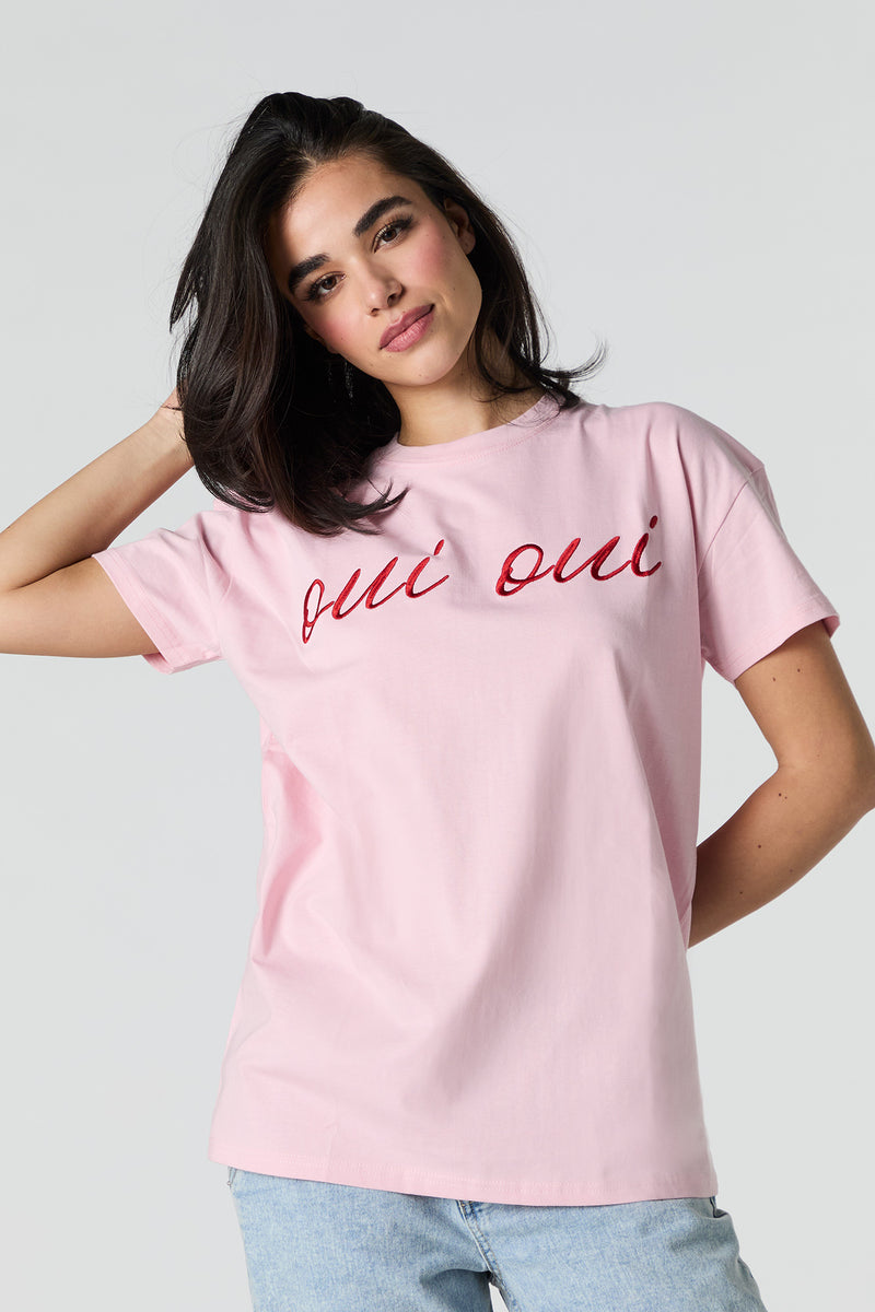 T-shirt avec motif brodé Oui Oui
