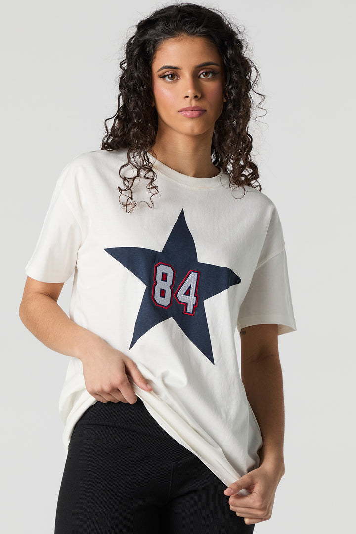 T-shirt surdimensionné avec motif brodé 84 Star