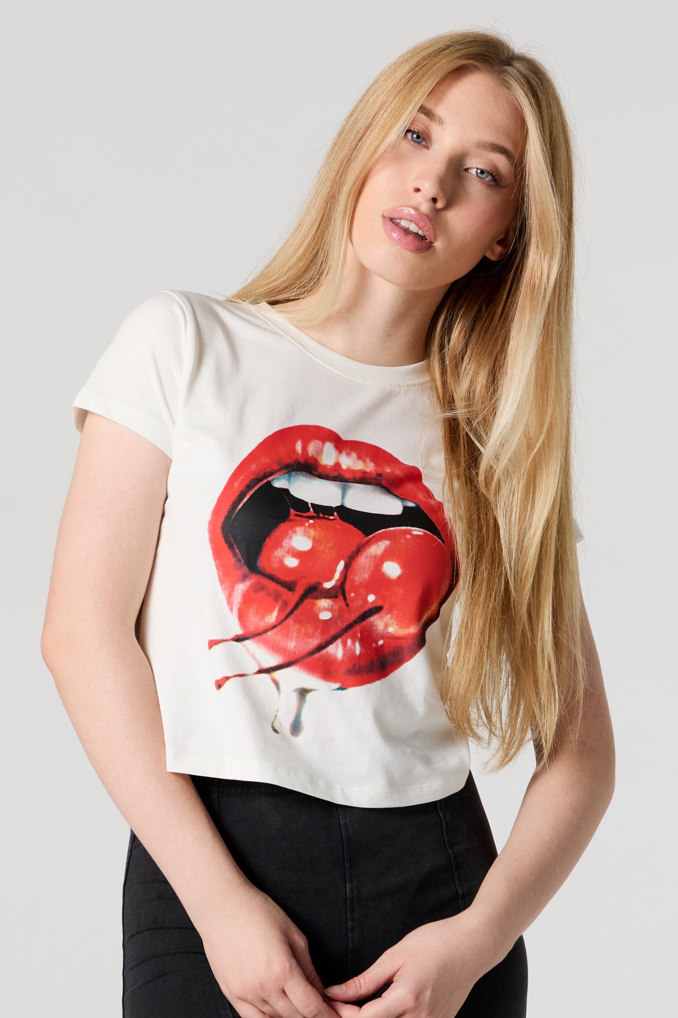 Cherry Lips Graphic Baby T-Shirt