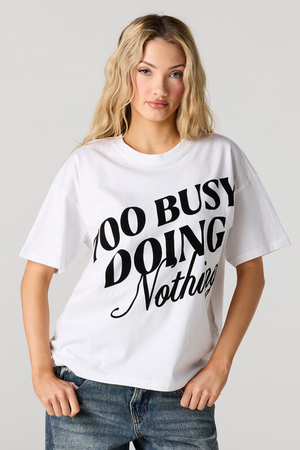Alt View 4. Graphic Oversized Boxy T-Shirt - White