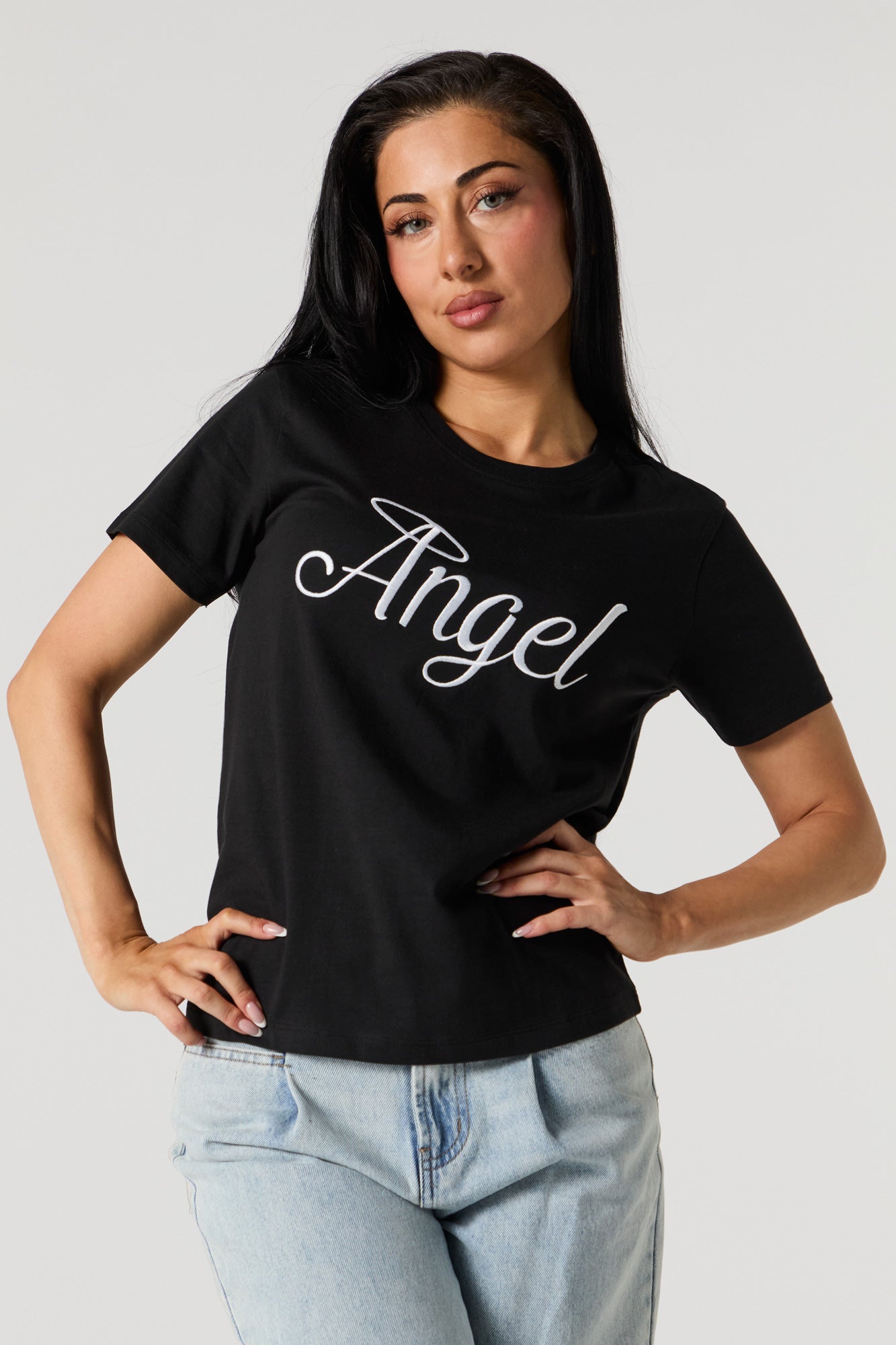 Angel Devil Embroidered T-Shirt