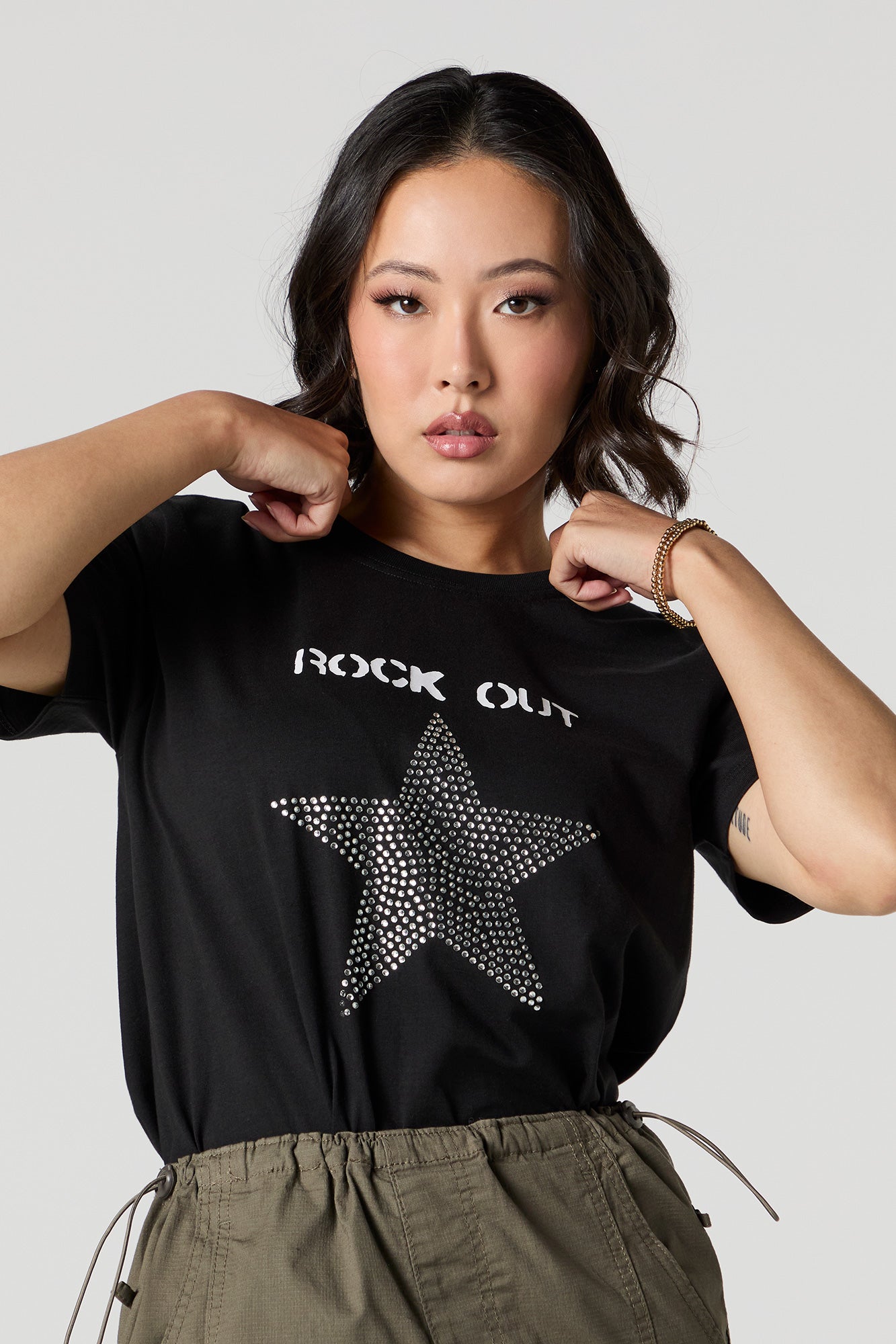 Rock Out Star Rhinestone T-Shirt