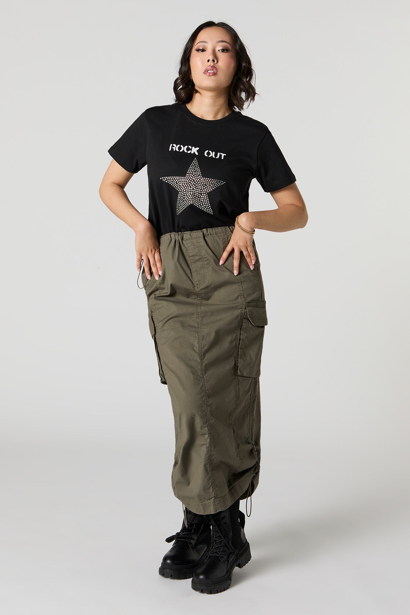 Rock Out Star Rhinestone T-Shirt