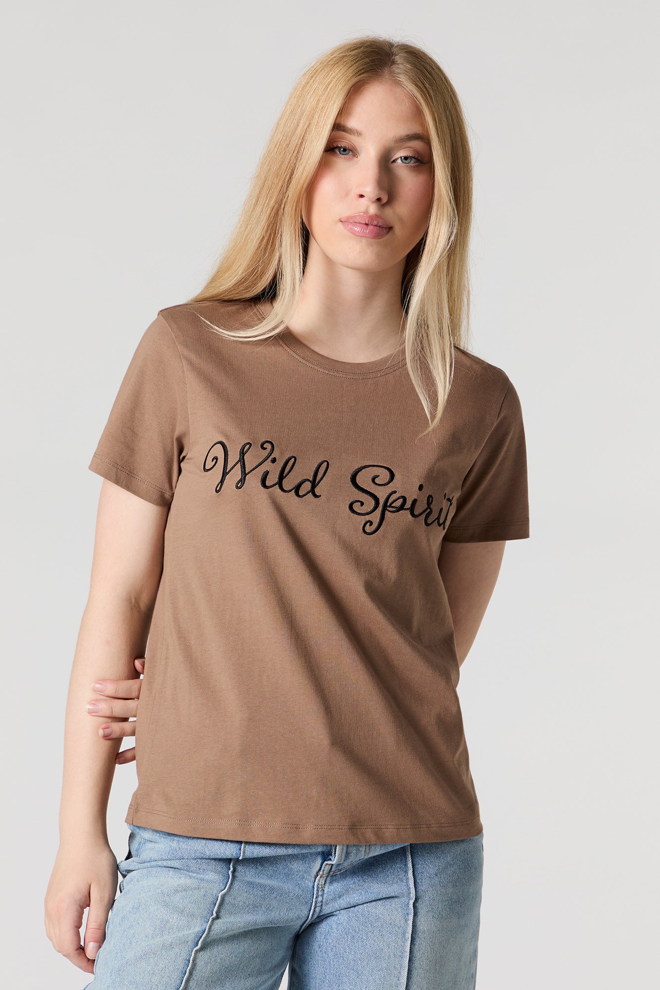 Wild Spirit Embroidered Boyfriend T-Shirt