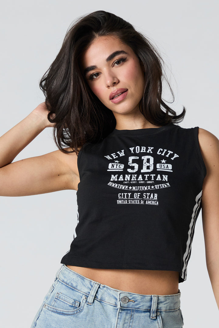 Débardeur court imprimé