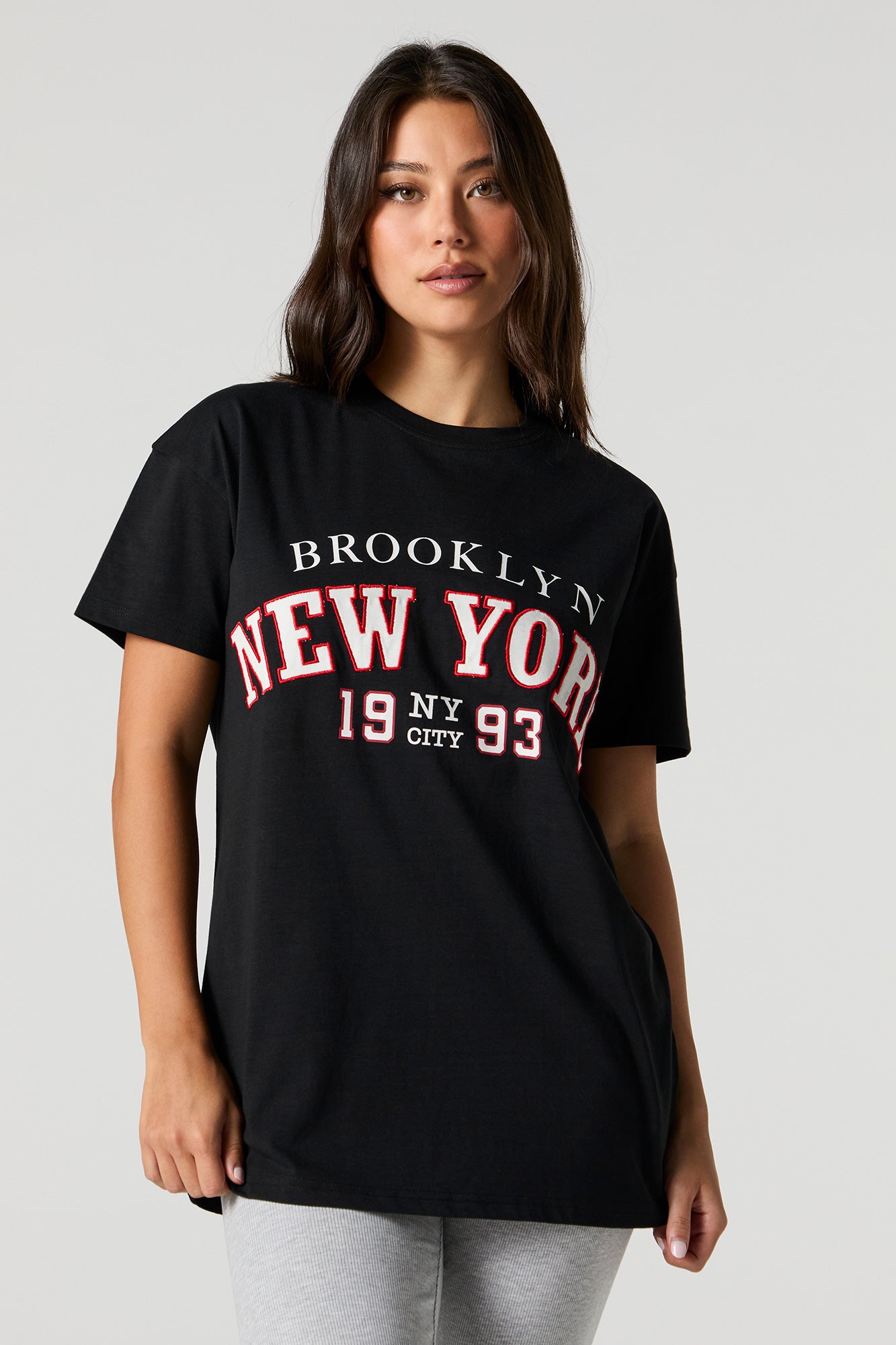 Brooklyn New York Twill Embroidered Tunic T-Shirt