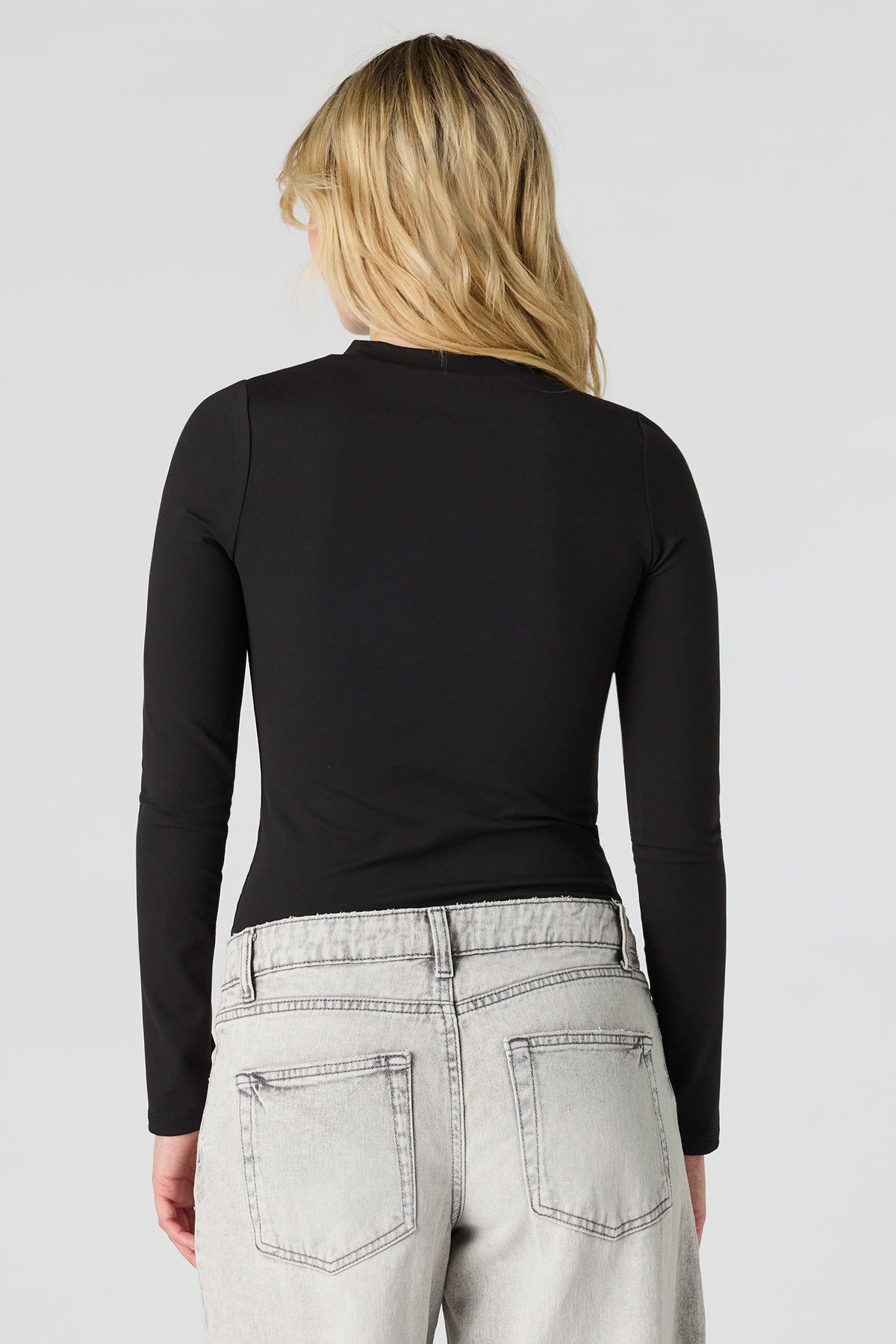 Alt View 2. Contour Long Sleeve Bodysuit - Black