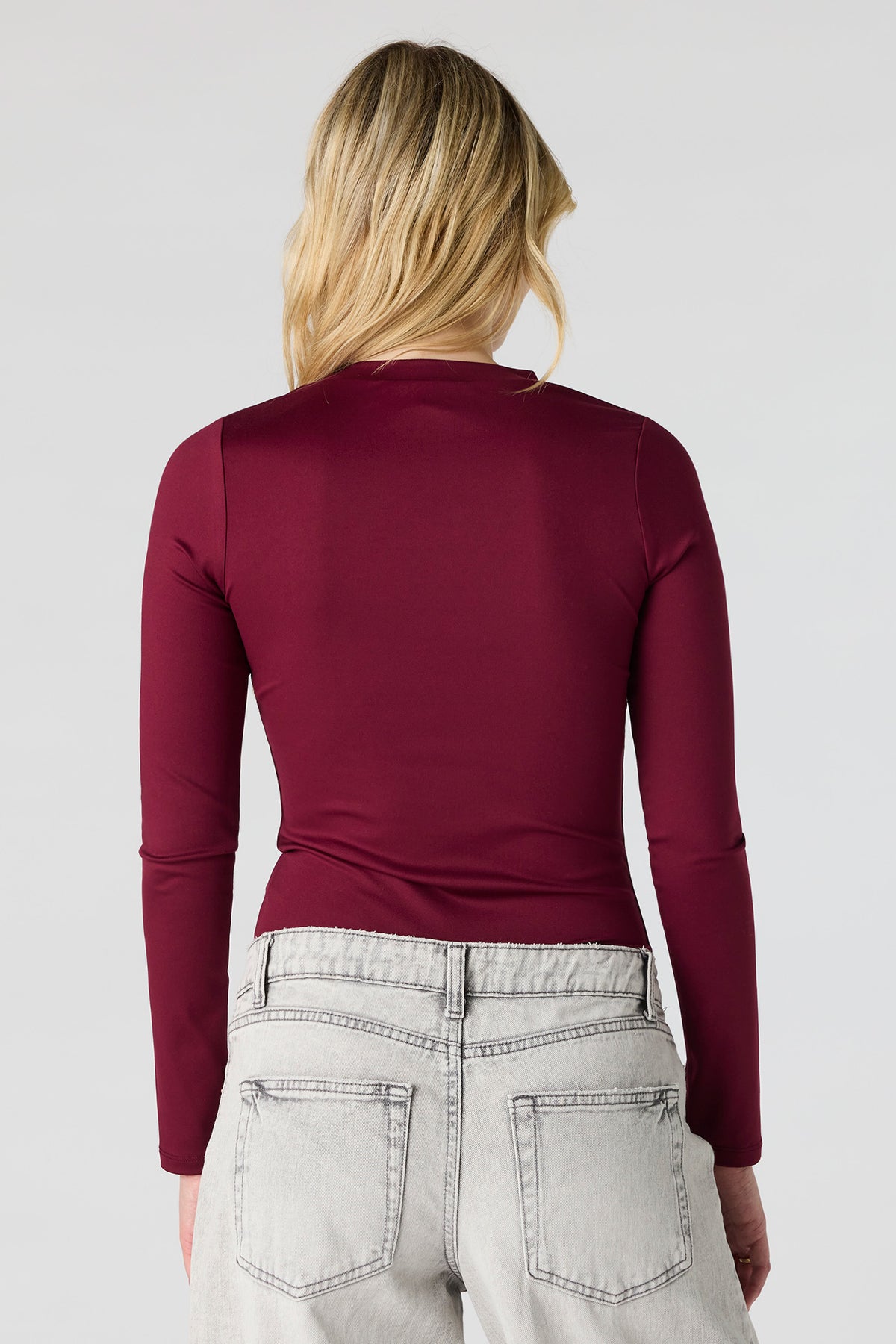 Alt View 18. Contour Long Sleeve Bodysuit - Lilac