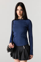 Ribbed Long Sleeve Top