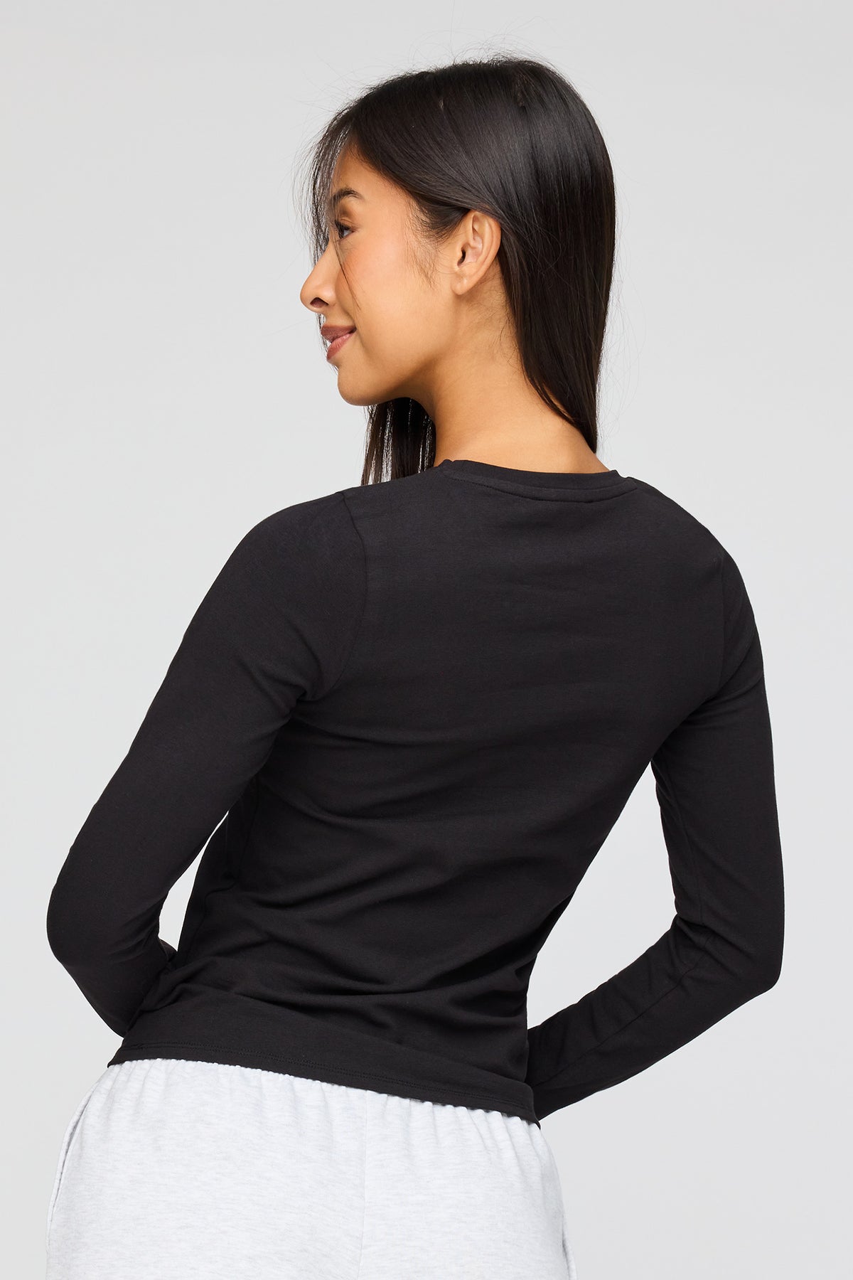 Alt View 2. Long Sleeve Top - Black
