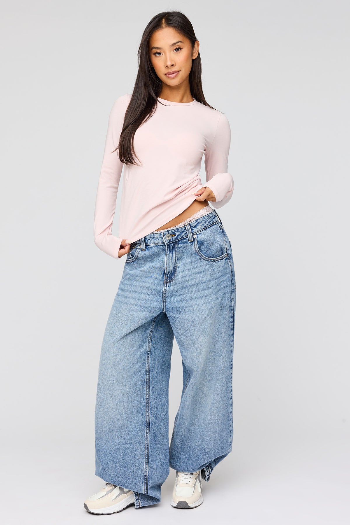 Alt View 3. Long Sleeve Top - Lilac