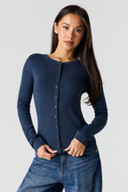 Button-Up Long Sleeve Top