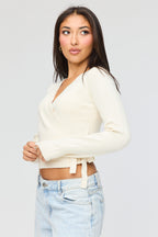 Side Tie Wrap Sweater