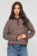 Striped Henley Sweater