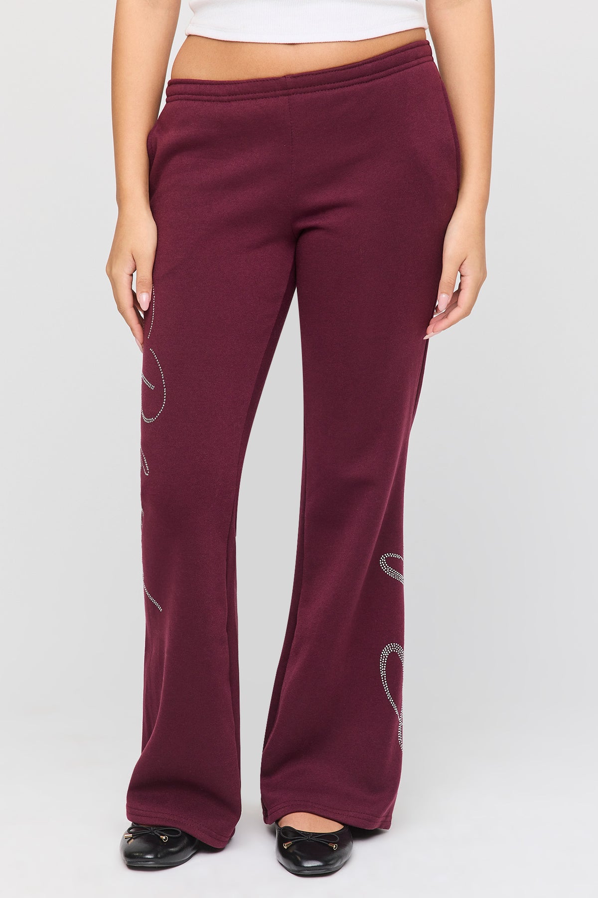 Vue alternative 2. Pantalon d'entraînement à jambe évasée avec pierres du Rhin