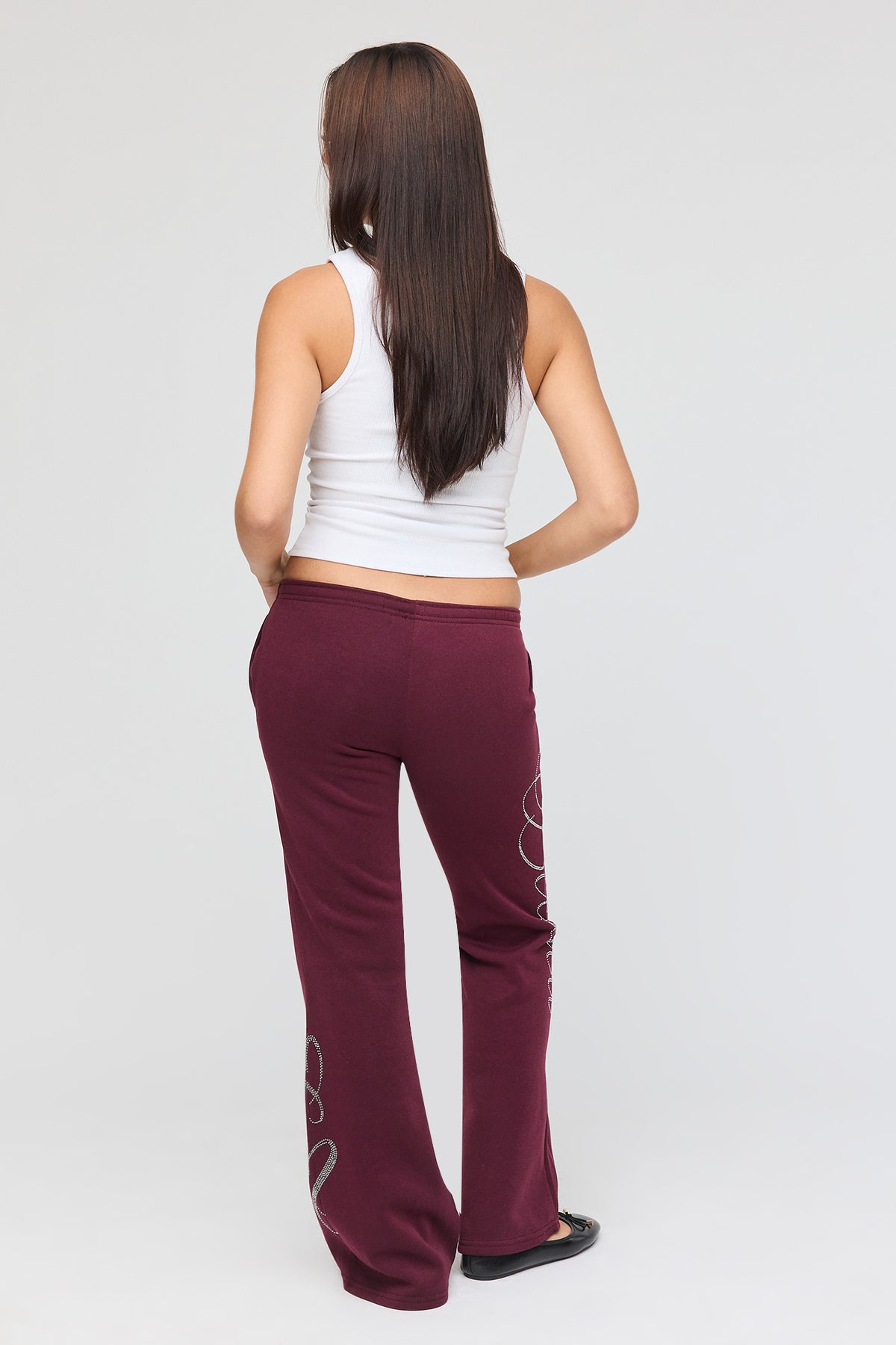 Vue alternative 3. Pantalon d'entraînement à jambe évasée avec pierres du Rhin
