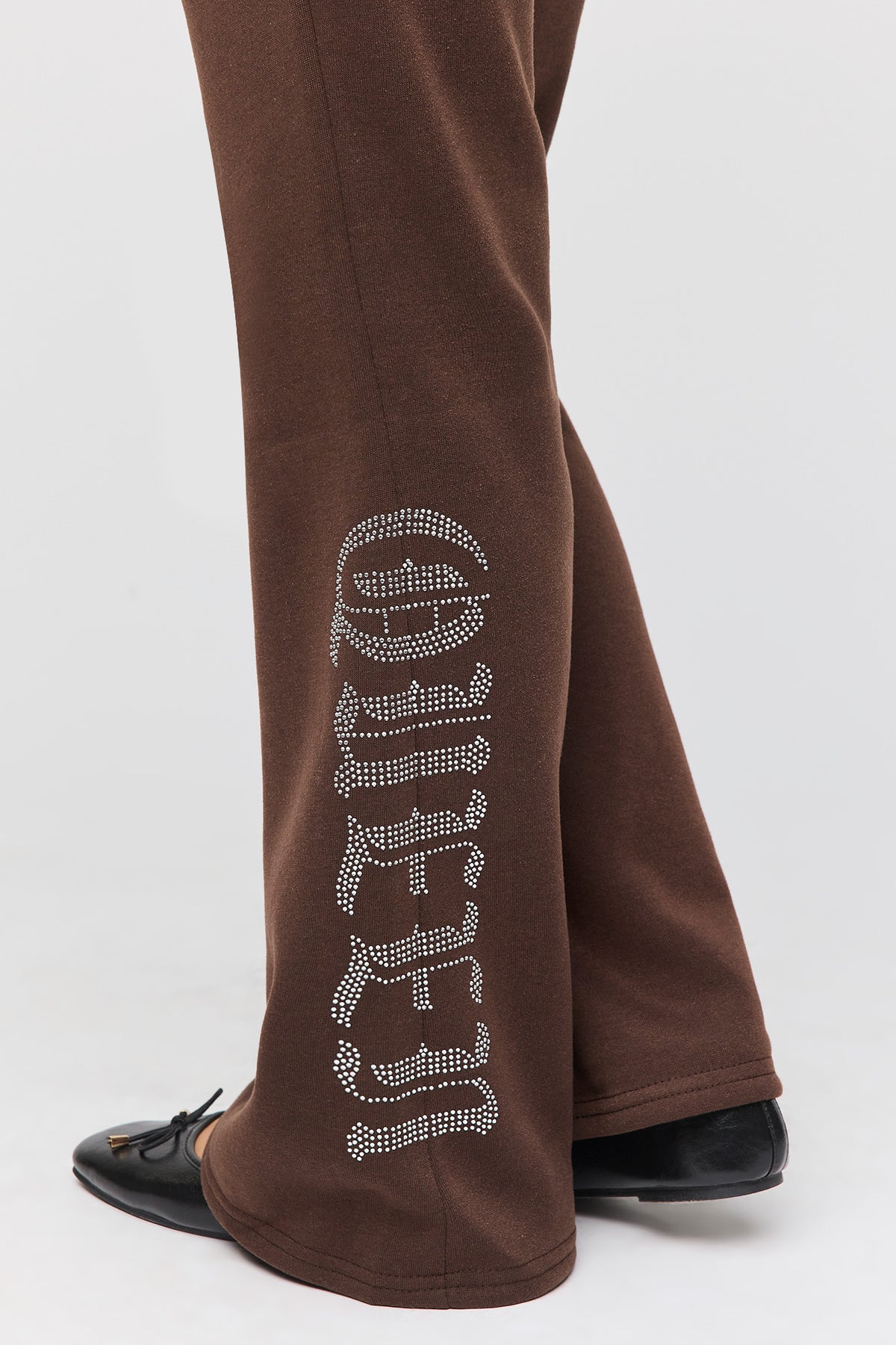 Alt View 4. Rhinestone Flare Sweatpant - Plum