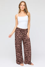 Pantalon texturé avec taille cintrée