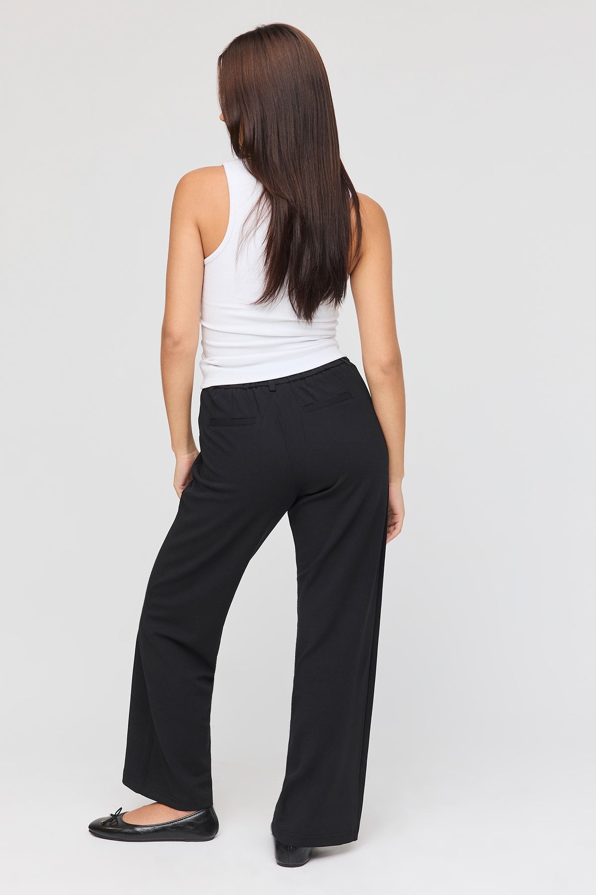 Alt View 3. Wide Leg Dress Pant - Black