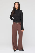 Mid Rise Belted Trouser