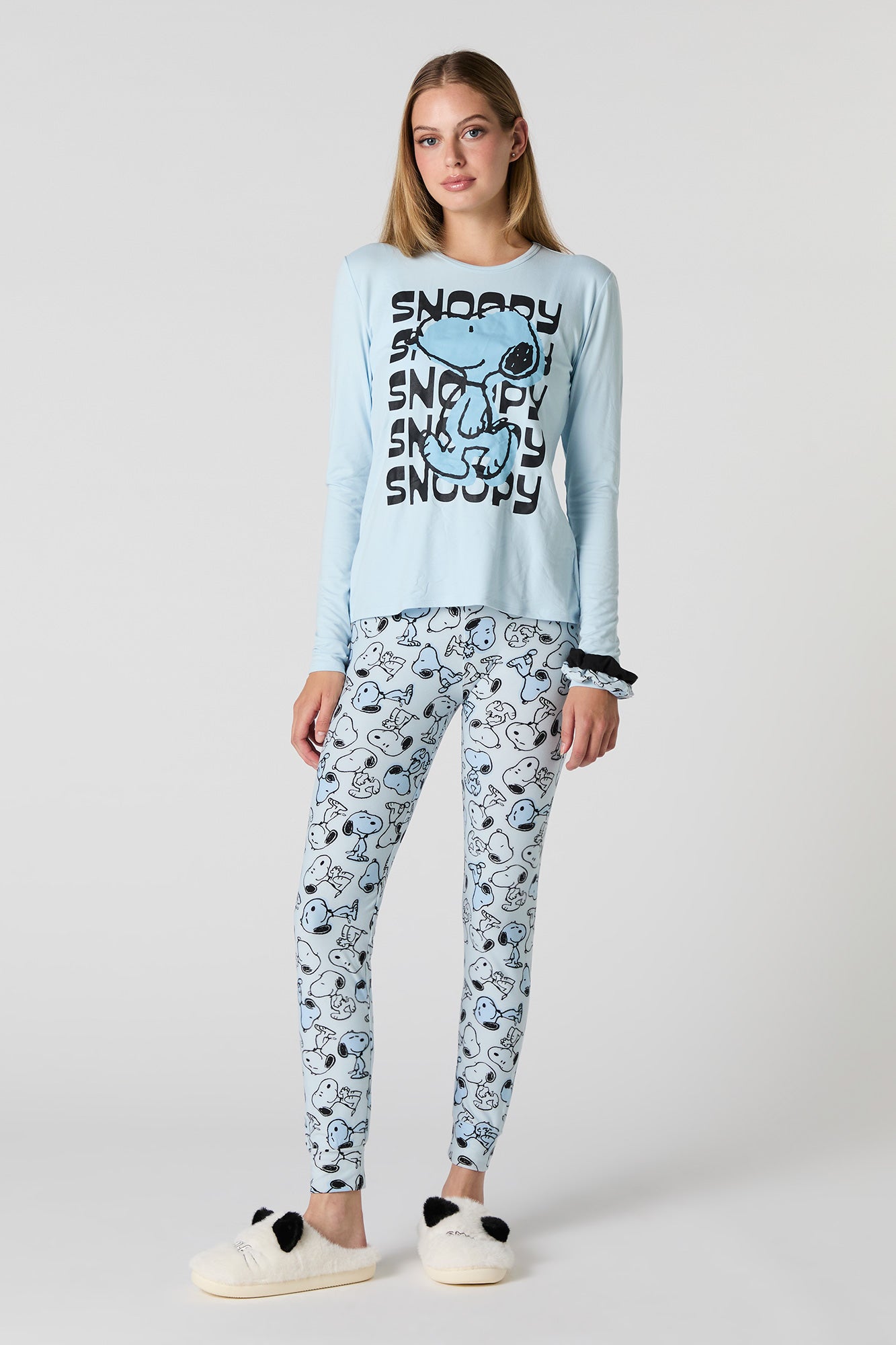 Snoopy Long Sleeve Top & Legging 2 Piece Pajama Set