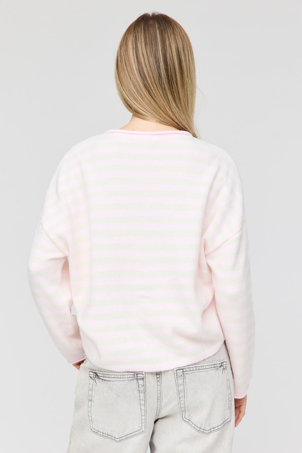 Alt View 2. Buttoned Cardigan - Light Pink